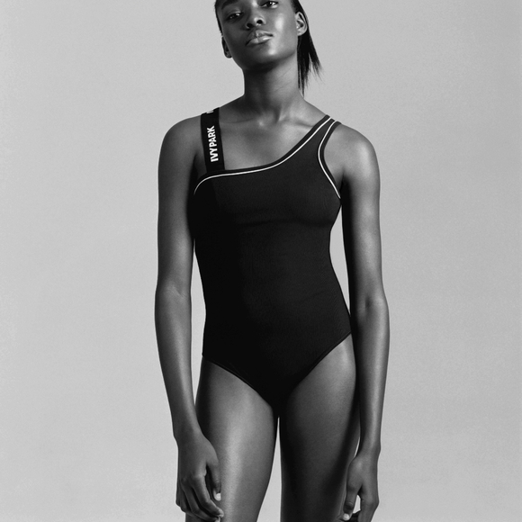 ✨HOST PICK✨ Ivy Park Asymmetrical Logo Bodysuit-black - Picture 8 of 12